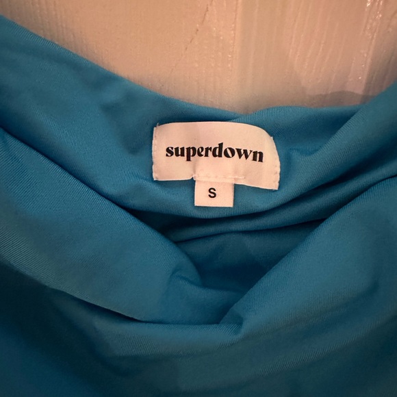 Blue Superdown Mallory High Neck Dress - Picture 3 of 5